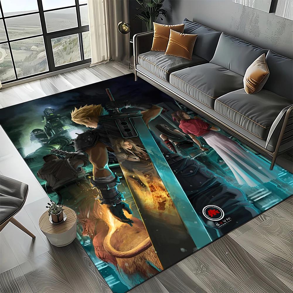 2025 New Style Cloud Tifa Aerith Final Fantasy Games Carpet Rug for Home Living Room Bedroom Sofa Doormat Non-slip Floor Mat