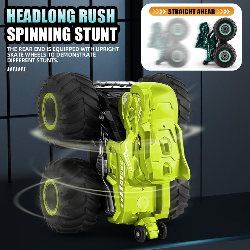 RC Car 2.4G Dinosaur Remote Control Cars with Colorful Light Spray Tumbling Stunt Climbing Vehicle Toys for Boys Children Gifts
