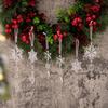 Pack of 6 Christmas Tree Hangings Snowflakes Charm Ornament Acrylic Indoor Outdoor Decoration Festival Accessories