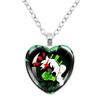 Game FORSAKEN 1x1x1x1 Cartoon Characters Funny MeMe Glass Heart Shape Pendant Necklace Jewelry Charm Collect Giftlry