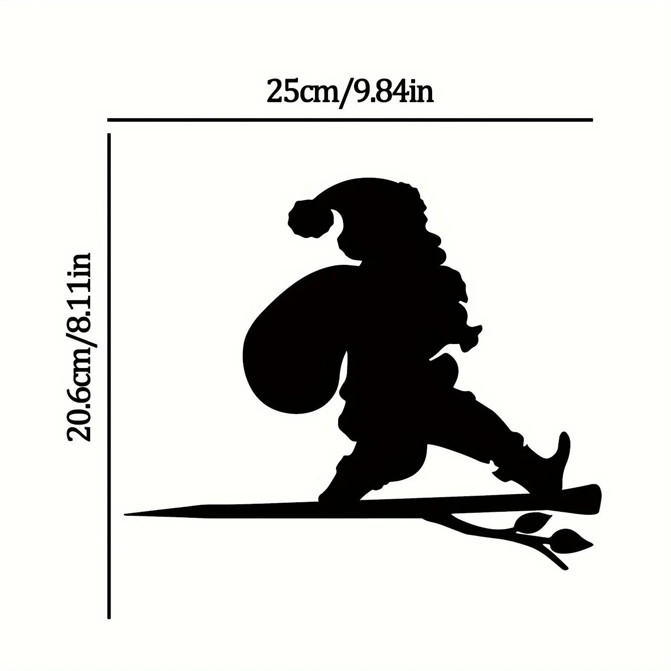 

Счастливого Рождества Дедушка Металлическая Настенная Скульптура - Стальной Силуэт на Ветке, Идеально Подходит Для Украшения Дома, Сада и Уличной Статуи светло-серый