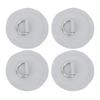 D Ring Patch Round Lightweight D Ring PVC Patch for Inflatable Boat Surfboard Stand Up Paddleboard 4pcs Gray