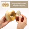 1 Pair Finger Cymbals with Wooden Handle 3.5 inch Mini Finger Cymbals Copper 9cm Hand Cymbal for Belly Dance Music