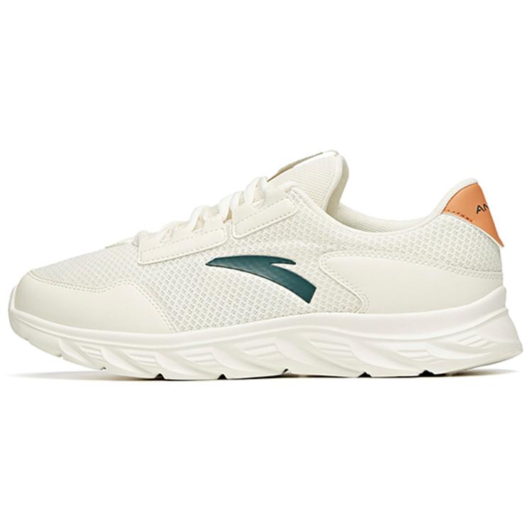 

New Anta Running Collection Cushioning, Wear Resistant Low Top Running Shoes Men s Ivory White 912115584-5 42