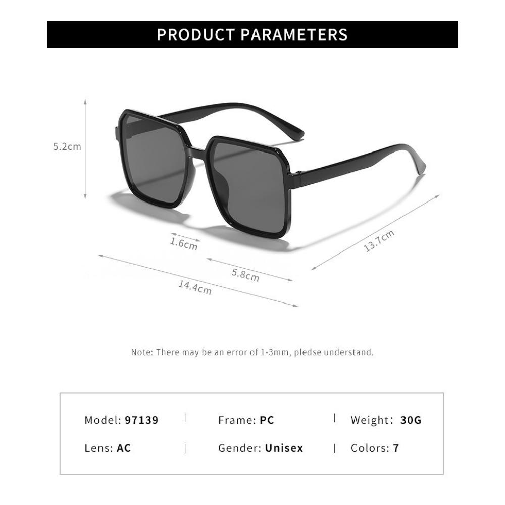 New fashion sunglasses women's square sunglasses plain and versatile ins simple classic sunglasses