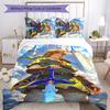 3pcs Game Zelda Design Cover Set - HD Printed Bedding with 1 Cover and 2 Pillowcases - Perfect for Home and Dorm Decor