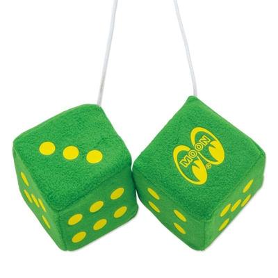 Moon Eyes Fuzzy Dice Hanging Mirror Ornament MOONEYES Green/MG878GR