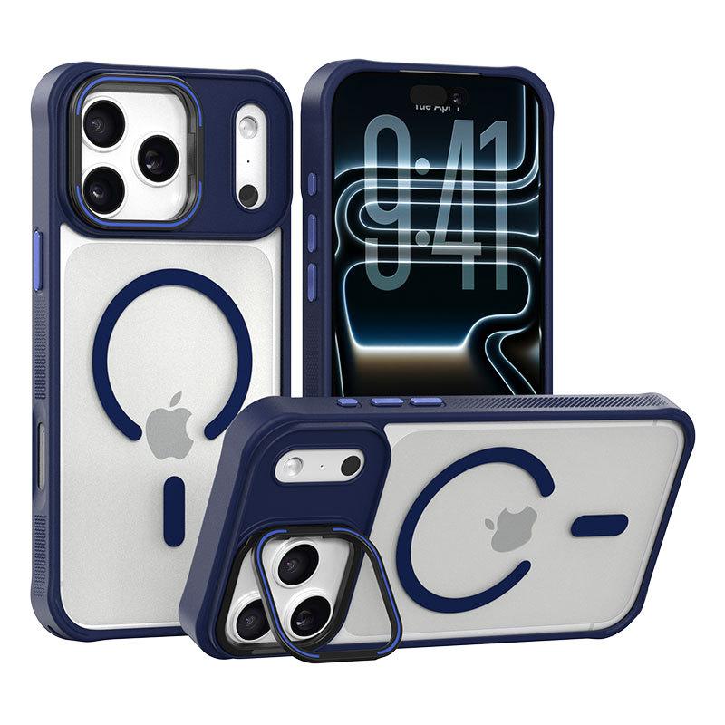 Skin feel bracket Apple 11 mobile phone case iphone11promax/11/11 matte magnetic suction simple protective case