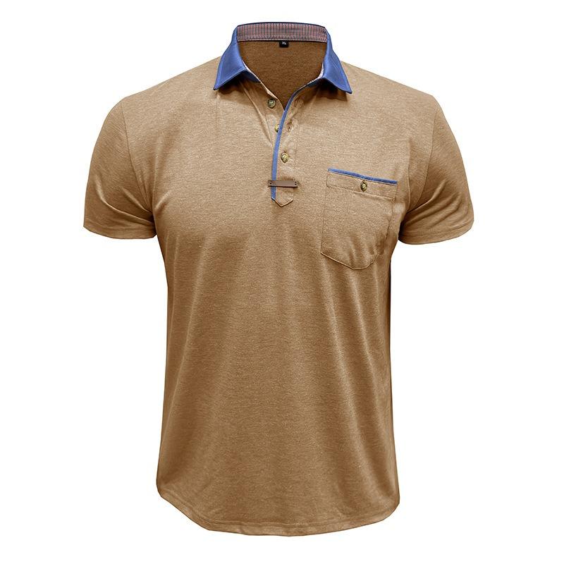 Mens Summer Short Sleeve Polo Shirt Casual Top