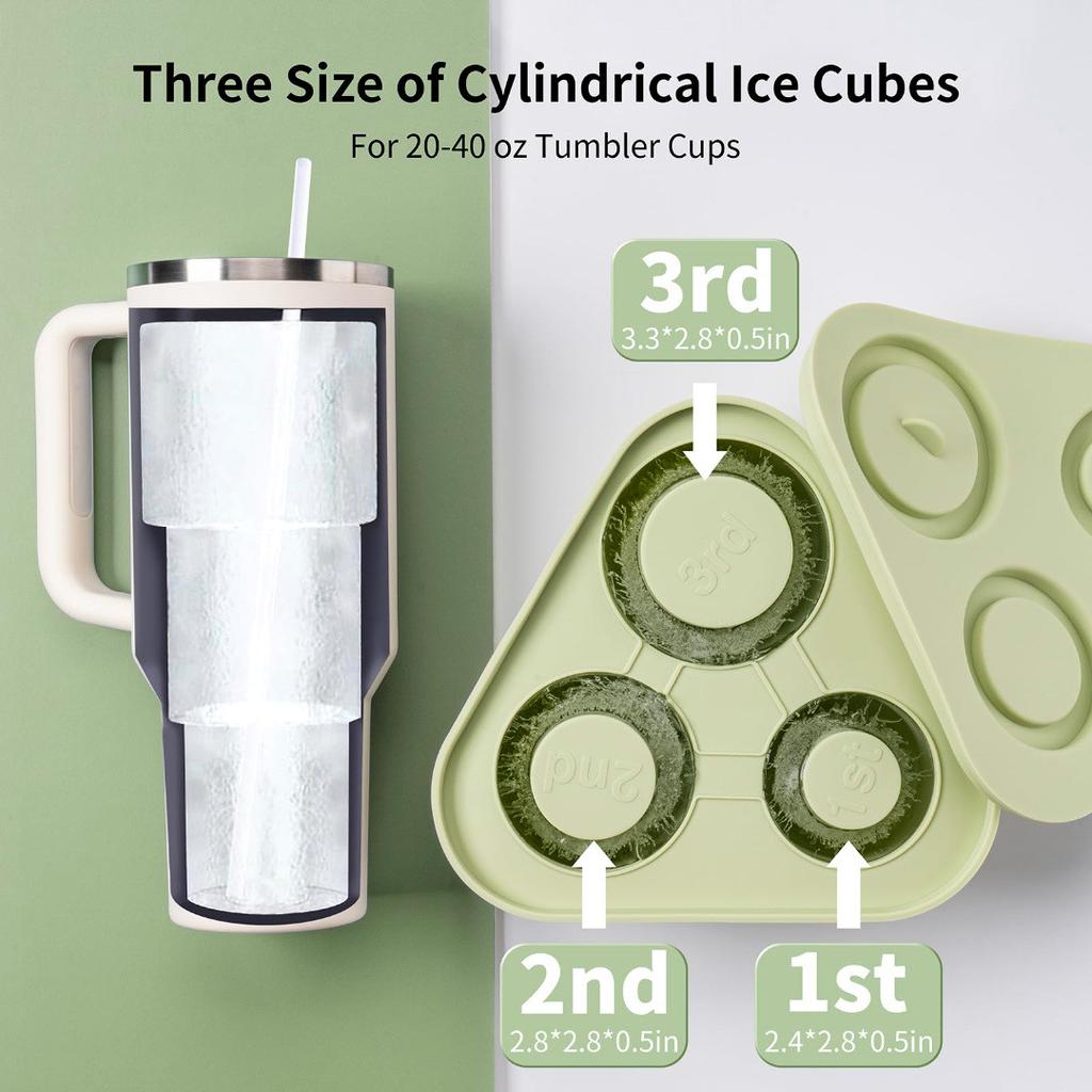 Ice Molds Tray For Tumbler, Reusable Ice Shot Glass Mold, Easy Release Silicone Reusable Large Ice Ball Trays With Lid For Freezer