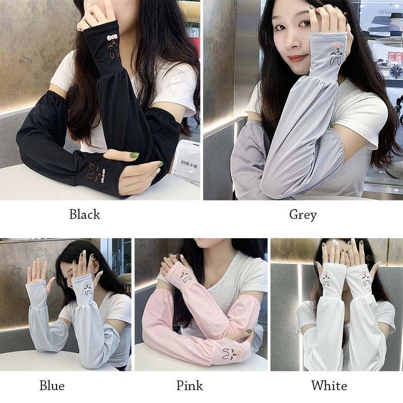 Outdoor Cute Rabbit Anti-UV Elbow Cover Sun Protection Arm Sleeves Arm Covers