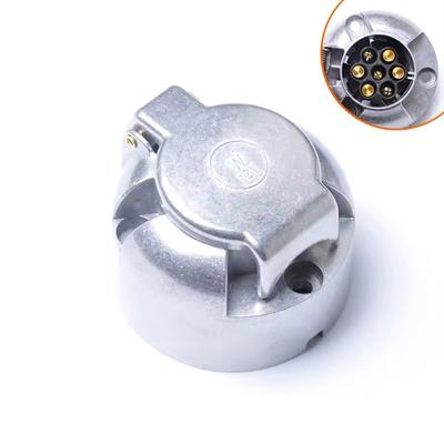 12V Towing Caravan Truck Socket Towbar Supply 7-Pin Connector Round Wiring Socket Trailer Socket Trailer Connectors Adapter