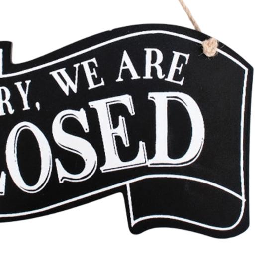 Yousheng Open Closed Sign, with Lanyard, Retro Decorative Door Sign, Double-Sided Printed Sign, for Bars Cafes Wall