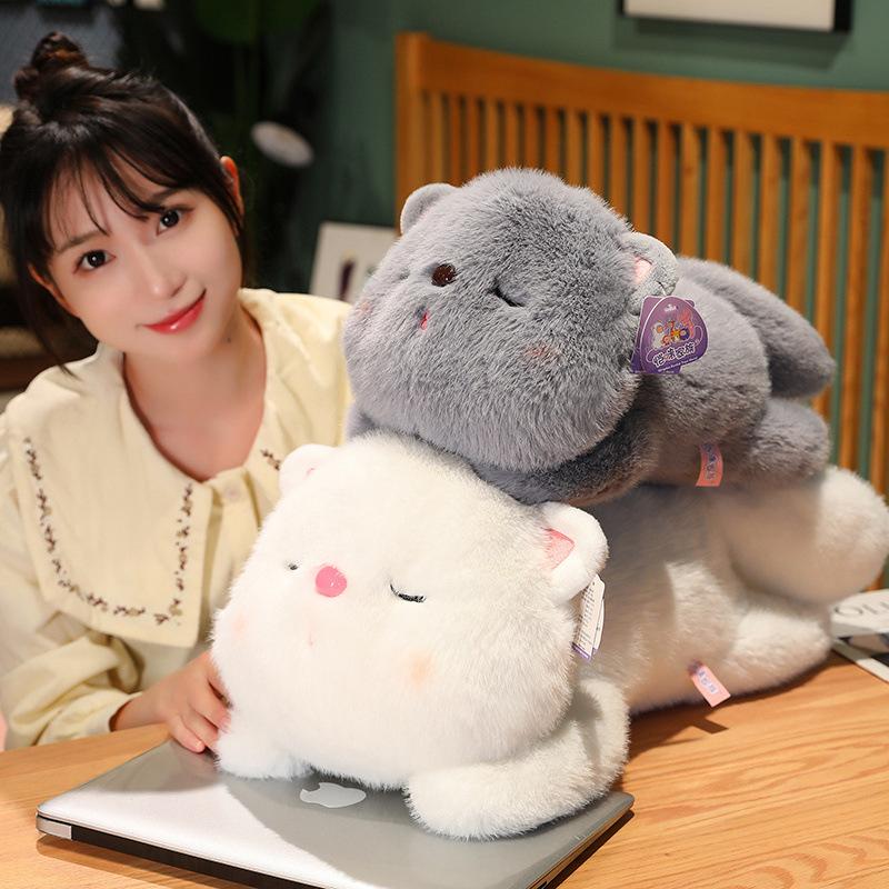 Sleeping Cat Throw Pillow Plush Toy Doll Cat Doll Children Soothing Rag Doll Birthday Gift