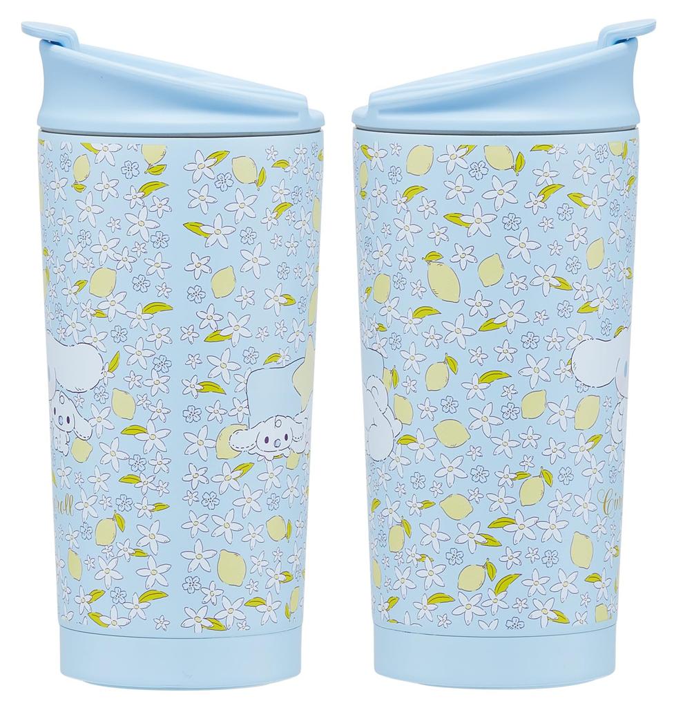 Skater Thermo Vacuum with Flap Sanrio Cinnamoroll Plush Tumbler, 450ml, Hot/Cold Insulation, Insulated, Lid, Lock, Hug, STBF5-A