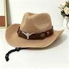 Summer Western Cowboy Hat UV Protection Sun Hat Casual Beach Panama Hat