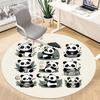 1pc Panda Leisure Office Round Area Rug, Indoor Mat Suitable For Office, Under Office Chairs Bedroom Living Room Home Decor, Room Deco