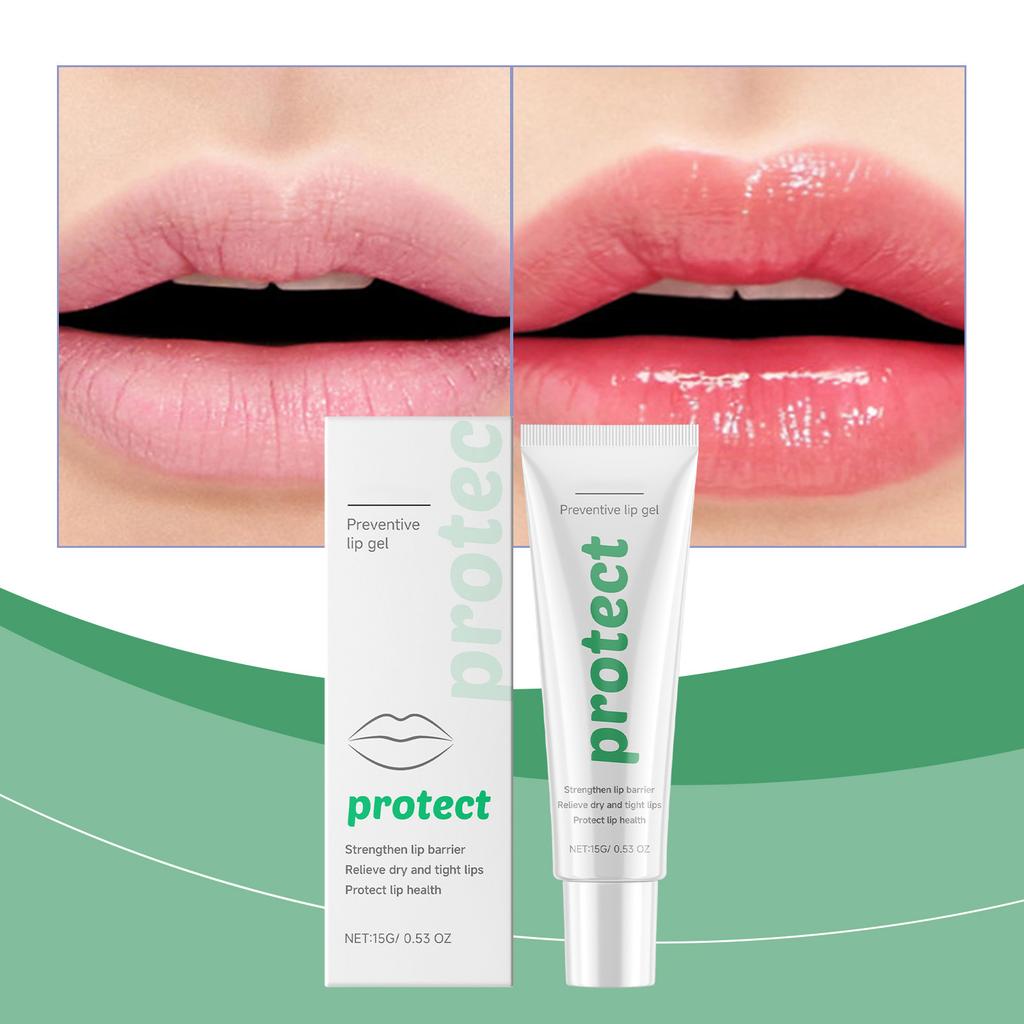 Vorbeugendes Lippengel, Lippenbalsam, Cheilitis-Pflege, Lippenpflegegel, rissige, abgestorbene Haut, Herpes-Pflege, Feuchtigkeitsgel, 15 g
