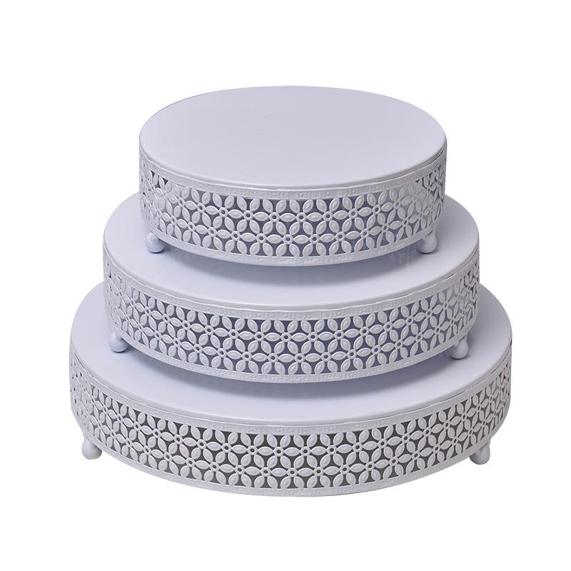 Svatební dekorace na stůl s dezerty, stojan na dort, svatební rekvizity, krajkový talíř na dort, kovový železný stojan na svačinu, potřeby pro narozeninové párty