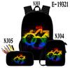 Classic Popular Colourful LGBT 3D Print 3pcs/Set Pupil School Bags Laptop Daypack Backpack Inclined Shoulder Bag Pencil Case
