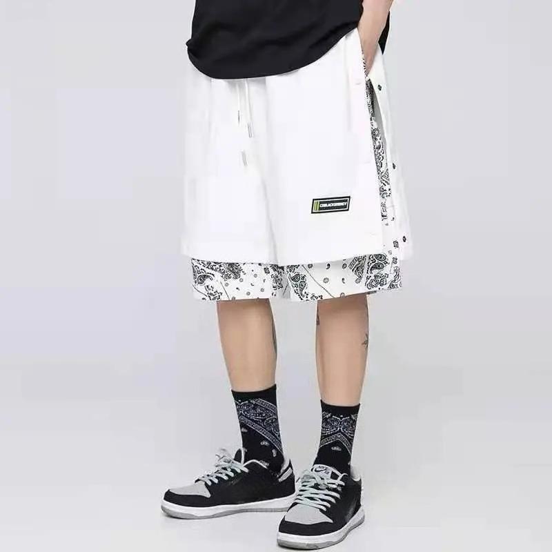 Modische Herren Shorts mit Aufdruck Sommer Lässig Sport Basketballshorts Baggy Herren Joggingkleidung Punk Stil Streetwear Dünne Dicke