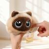 Cartoon Black Cat Plush Toys Round Cat Stuffed Animal Kawaii Cat Pillow  For Kids