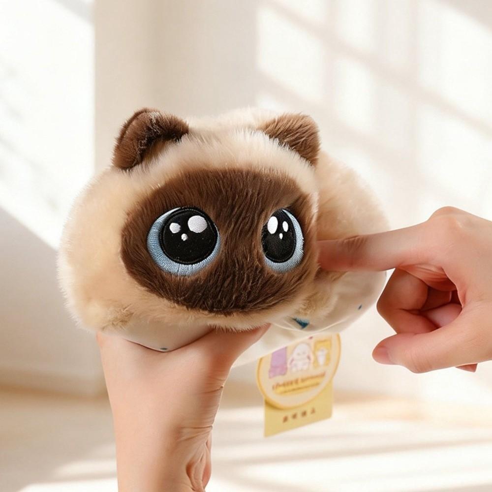 Cartoon Black Cat Plush Toys Round Cat Stuffed Animal Kawaii Cat Pillow For Kids