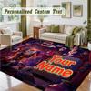 Crystal Velvet Square Rug Custom NameThe Amazing Digital Circus Pattern Non Slip Home Floor Decor Rug