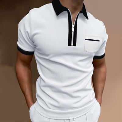 Tricou casual cu mânecă scurtă în contrast de culoare pentru bărbați
