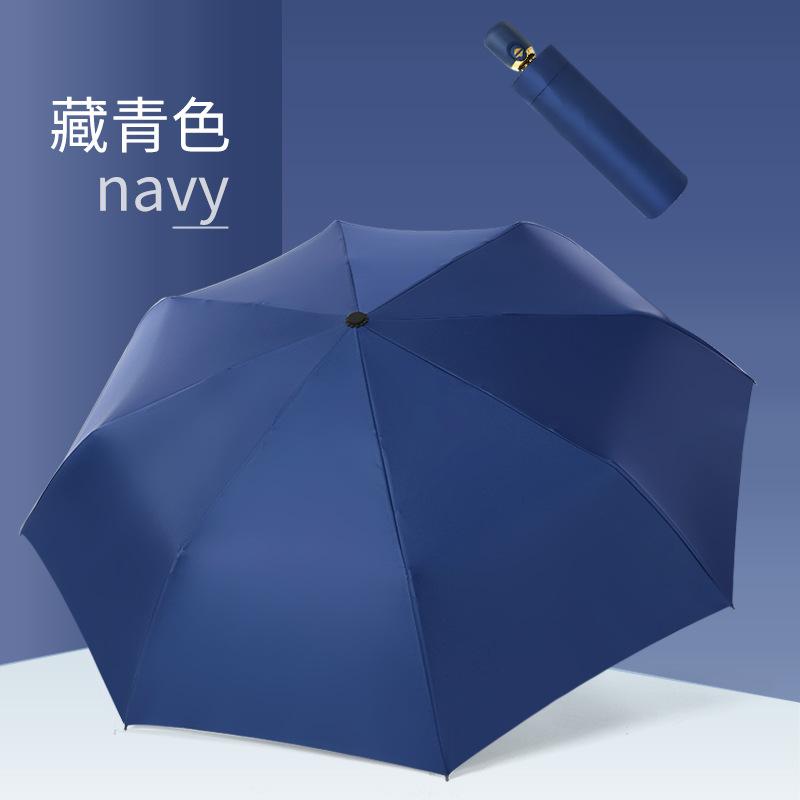 Automatic umbrella rain and shine vinyl cartoon cute sun umbrella creative tri-fold umbrella