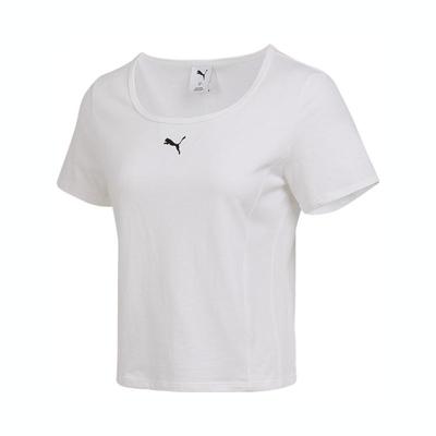 Dare To Extension SS Einfaches Rundhals-Bequemes Kurzarm-Regular-T-Shirt Damen-Tops 634778-02