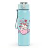 1PC Cute Tea Cup Cartoon Print 750ml Color Plastic Sports Water Bottle Leakproof Flip Straw Lid Suitable for Sports Office Home Use