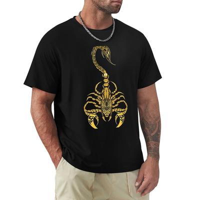 Golden Scorpion TShirt Personalized Tshirt Luxury Man Mens White T Shirts