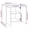 3098075 vidaXL Buffets 3 Pcs Sonoma Oak Engineered Wood