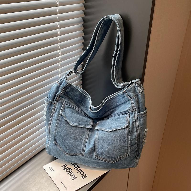 Denim Shoulder Bag Women's Large Capacity Vintage Tote Bag