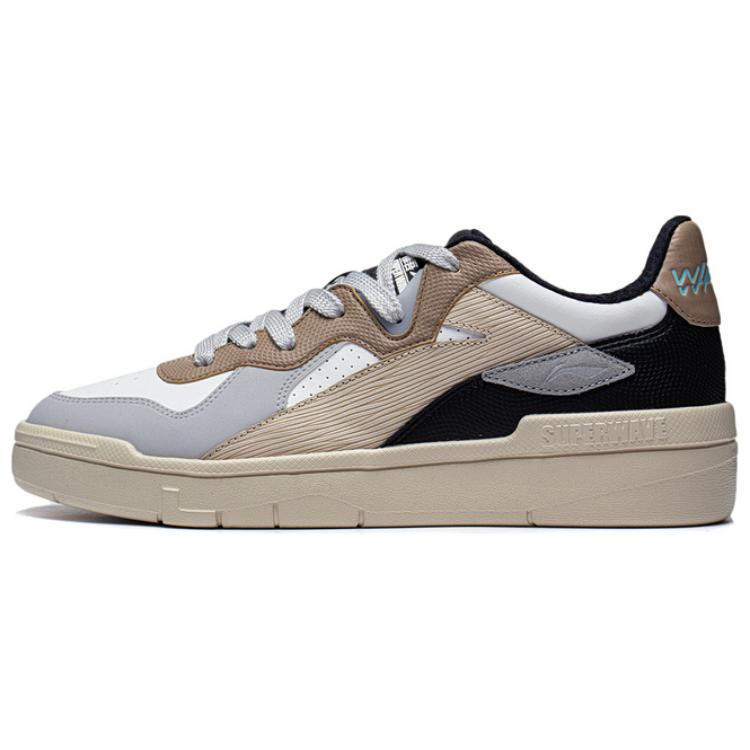 Li Ning We Wo Lite Comfortable Breathable Non-Slip Wear-Resistant Low-Top Skate Shoes Men sneaker Gray Brown AGCT115-2
