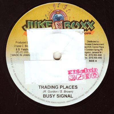 7inch Record BUSY SIGNAL - Trading Places NONE Juke Boxx Produ 2008 Jamaica Reggae, Ska & Dub Used