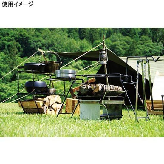 Iron Bonfire Stand Full Set Case Made In Japan Tsubame Sanjo Table Load Capacity 30kg Direct Placement Compact Outdoor Camping [Belmont] BM-295
