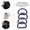 10PCS Luggage Accessories Rainbow D Rings Glossy Finish Durable D-Ring Buckles Zinc Alloy Non-welded Metal Rings Craft Projects