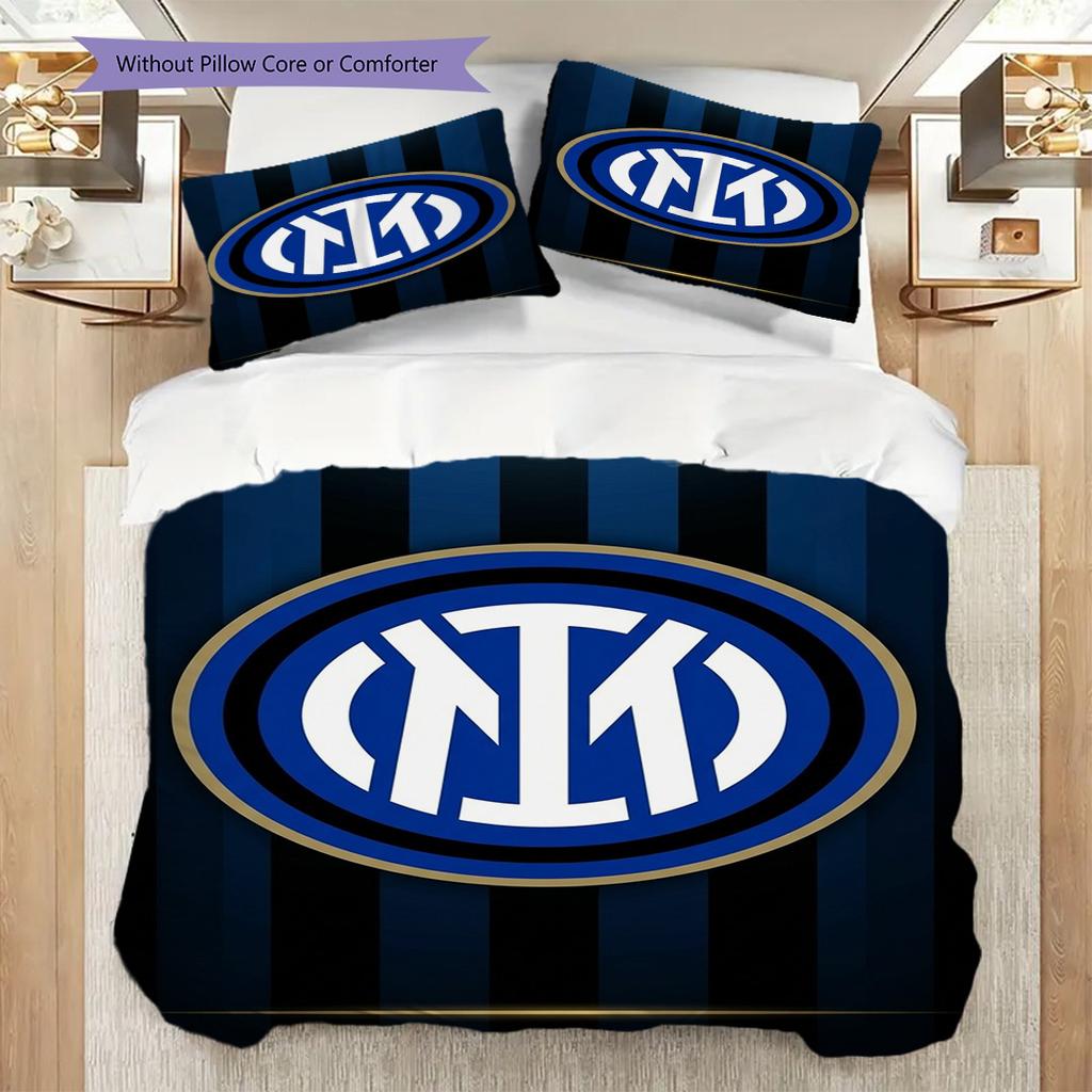 Eredità Inter: Biancheria da letto Tradizione a Strisce Blu (1 * copripiumino + 2 * federa, senza nucleo) Set lenzuola regalo di compleanno di Natale