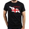 Funny Georgia Flag Map T Shirt Men Short Sleeved Printed Georgian Tee Oneck Loose Style Cotton Tshirt Streetwear