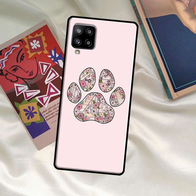 Dog Paw Case For Samsung Galaxy A54 A06 A05 A16 A26 A36 A56 A53 A32 A52 A33 A13 A55 A35 A15 A14 A34