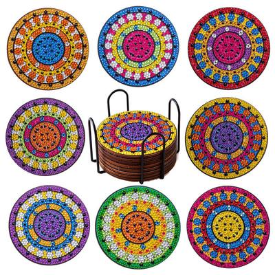 Set di Sottobicchieri e Tovagliette Mandala Pittura Diamante Fai da Te