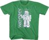 American Classics WeezerRock Band Robot & Logo Green Youth Short Sleeve T-Shirt Graphic Tee