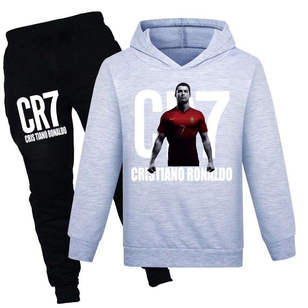 Kinder Frühjahrs- & Herbst-Kapuzenpullover & Lange Hosen Set