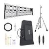 32 Note Glockenspiel Xylophone Bell Kit with Mallets, Stand & Practice Pad