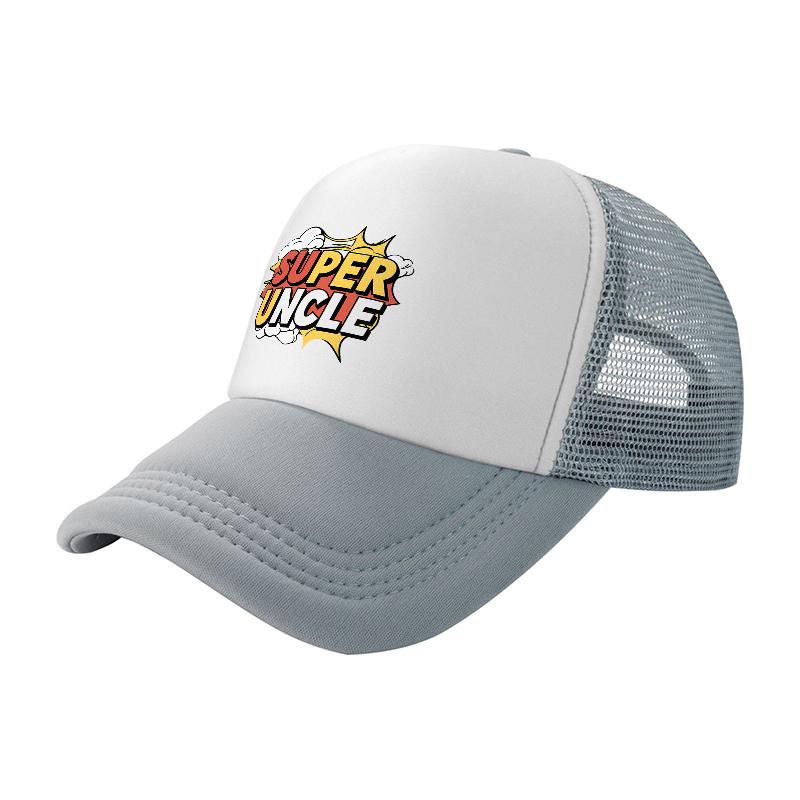 SUPER UNCLE Mesh Trucker Hat Breathable Baseball Cap with Bold Logo Design for Casual Wear and Outdoor Activities