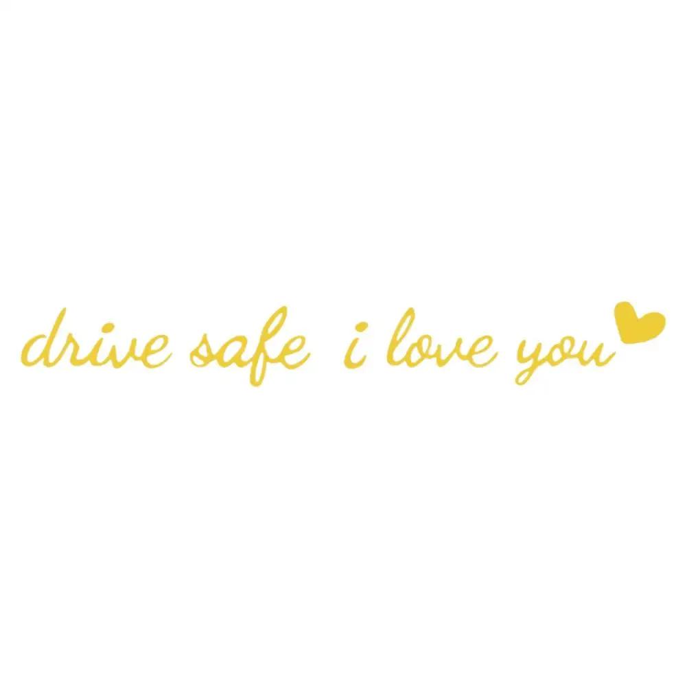 Universal Car Safety Mirror Window Sticker Decal Drive You I Love Decals Interior Safe Automotive Decor J9G3