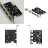 Pcie Usb30 Expansion Card With Four Ports For Desktop Computer Data Transfer