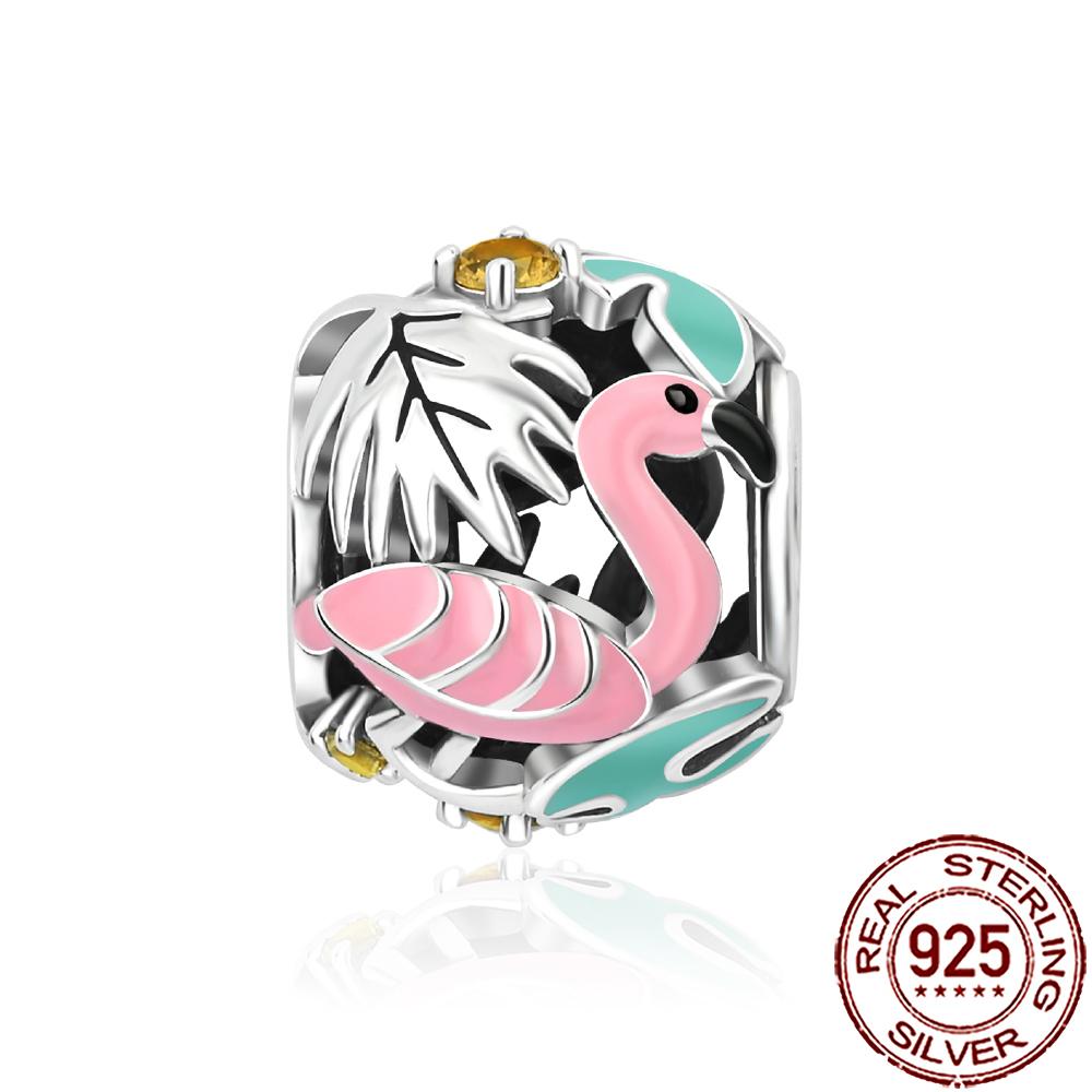 New Charms Copper Cat Dog Flamingo Chameleon Axolotl Animal Beads Fit Bracelet Necklace Women Diy Jewelry